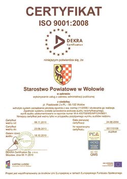 Certyfikat ISO