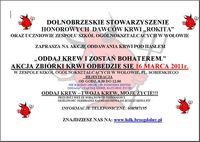 Zaproszenie na akcje oddawania krwi